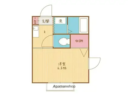 グレースガーデン(1K/1階)の間取り写真