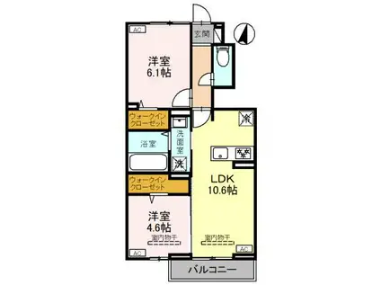 アナベルⅢ(2LDK/1階)の間取り写真