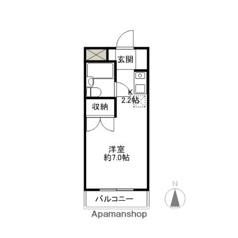 ΑNEXT前橋第3(1K/1階)の間取り写真