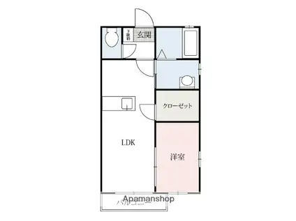 エスポワールヴィラ(1LDK/1階)の間取り写真