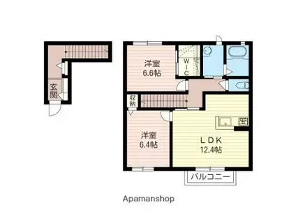 レジデンスクロルセ(2LDK/2階)の間取り写真