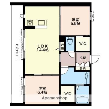 モノリス(2LDK/2階)の間取り写真