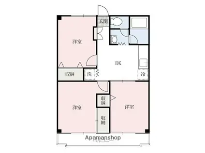 スターマンションⅠ(3DK/1階)の間取り写真