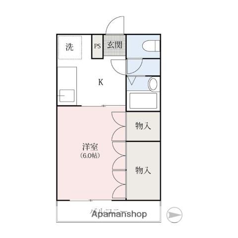 アマベルひまわり(1DK/2階)の間取り写真