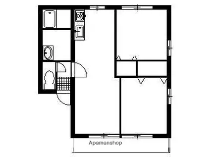 メゾン高田A(2LDK/2階)の間取り写真