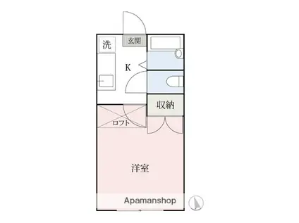 NKハイツⅡ(1K/1階)の間取り写真