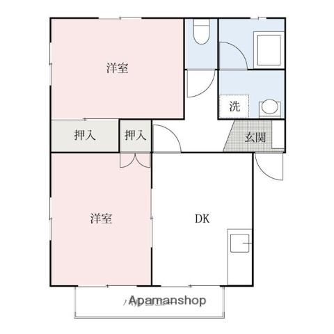 パレスNS(2DK/1階)の間取り写真