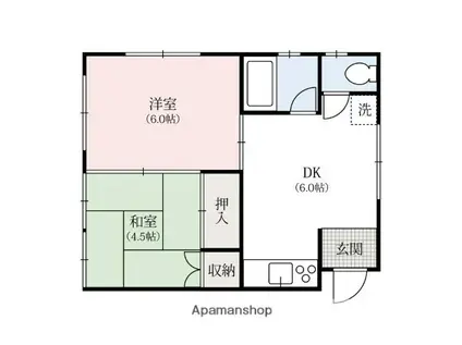 アスト・リヴ(2DK/3階)の間取り写真