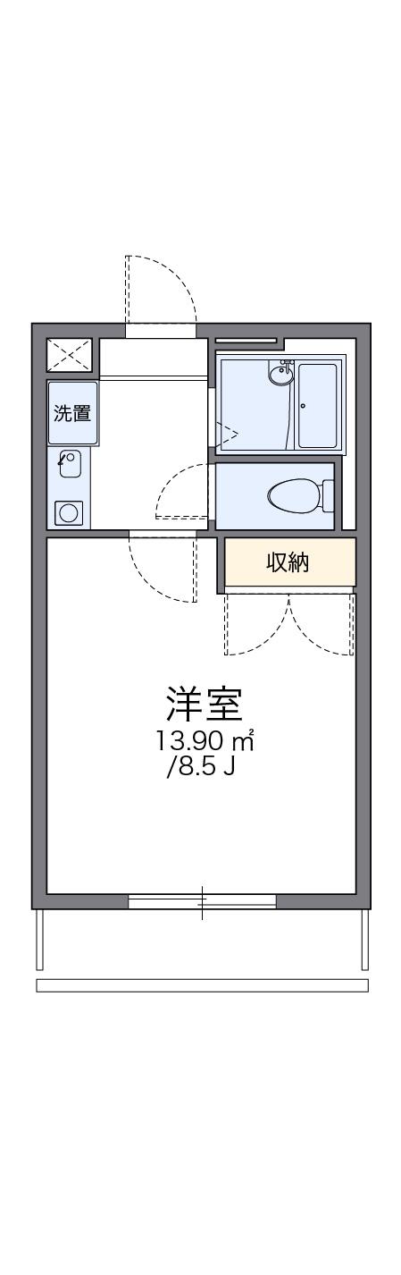 レオパレスさくらはうす(1K/2階)の間取り写真