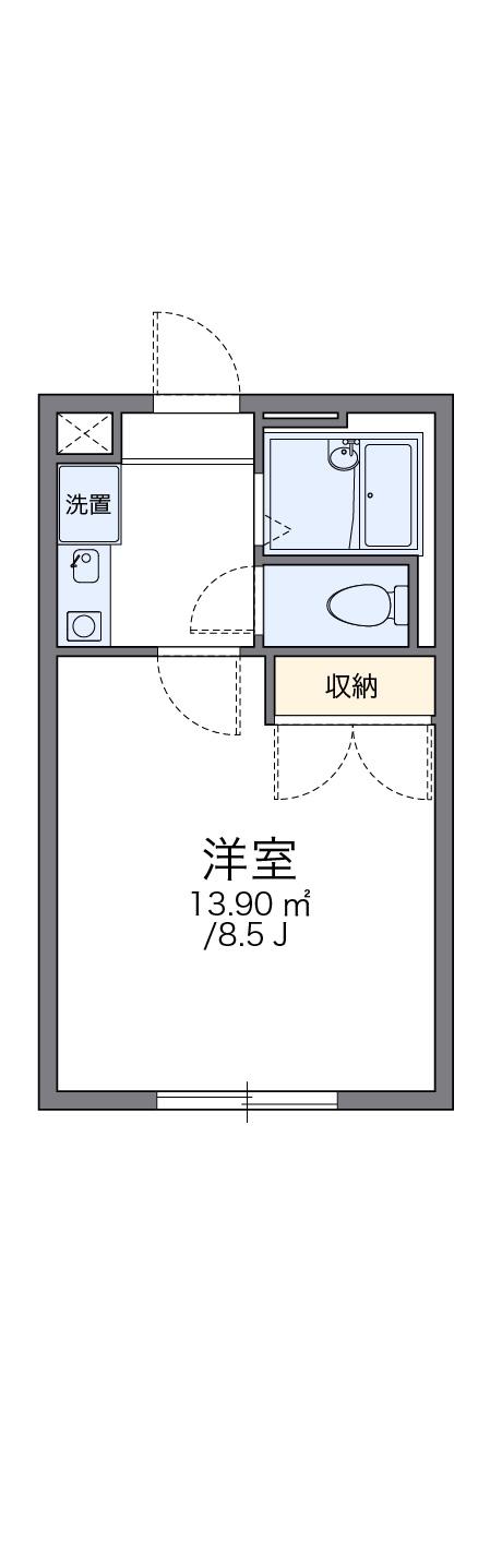 レオパレスさくらはうす(1K/1階)の間取り写真