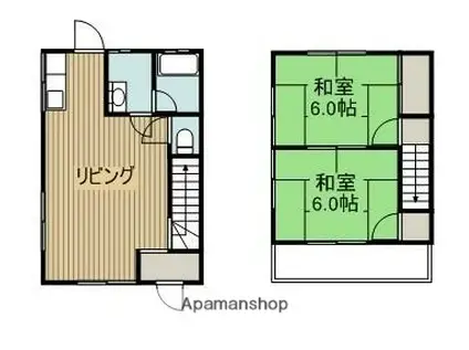 忠兵衛ハイム(2LDK/2階)の間取り写真
