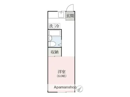 モデコ桐生(ワンルーム/2階)の間取り写真