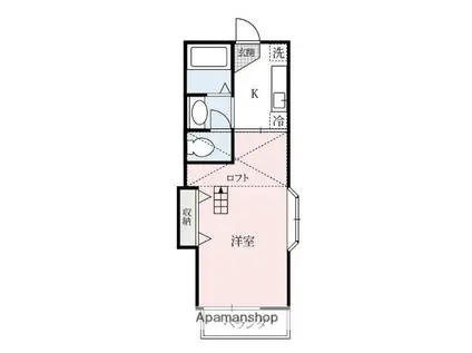 ちあきハイツA(1K/1階)の間取り写真