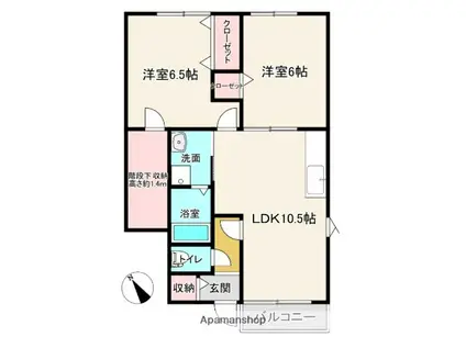 ソル・レヴェンテ(2LDK/1階)の間取り写真