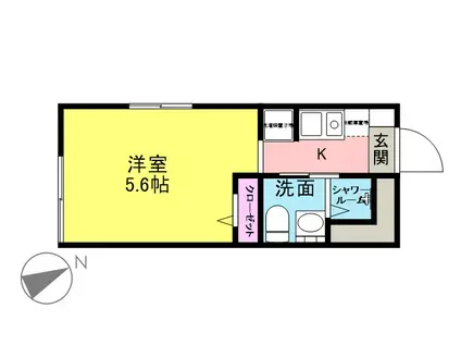 第4ナミキハイム(ワンルーム/2階)の間取り写真