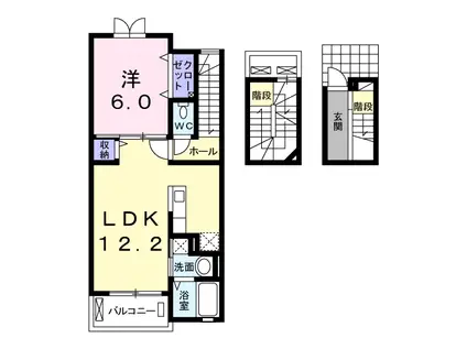 ピアブリーゼ蔵前(1LDK/3階)の間取り写真