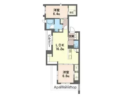 オリィーブテラス(2LDK/2階)の間取り写真