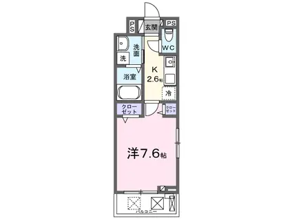 フラン グレージュ(1K/3階)の間取り写真