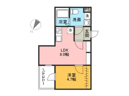 マイレジデンス上尾Ⅱ(1LDK/3階)の間取り写真