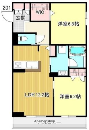 ブランバーチ ネスト(2LDK/2階)の間取り写真