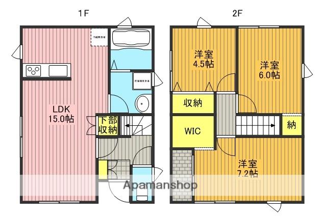 高崎線 上尾駅 徒歩17分 2階建 築15年(3LDK)の間取り写真