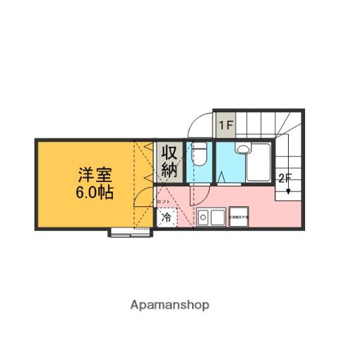 モンシャトー宮原L棟(1K/2階)の間取り写真