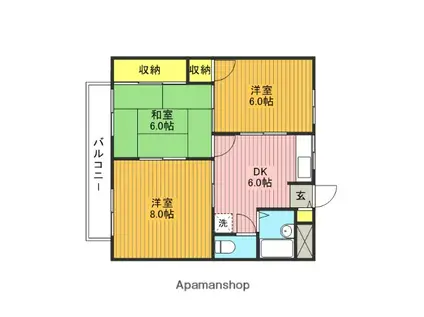 レジェンド末広A・B(3DK/3階)の間取り写真