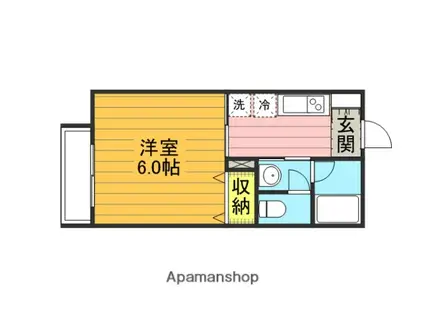 ライオン・ハイム(1K/1階)の間取り写真