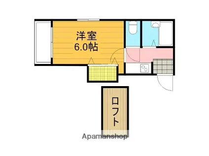 コーラルハウス(1K/2階)の間取り写真