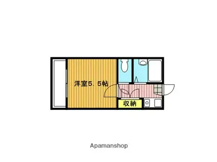 ウィステリアURAWA(1K/1階)の間取り写真