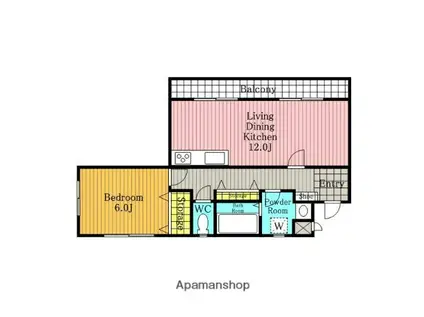 サンパティーク・メゾン(1LDK/1階)の間取り写真