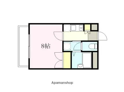 アルザス(1K/3階)の間取り写真