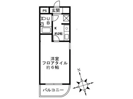 持田レジデンス(1K/1階)の間取り写真