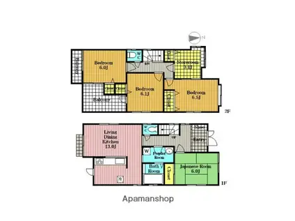 京浜東北・根岸線 北浦和駅 徒歩20分 2階建 築24年(4SLDK)の間取り写真