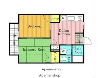 レジデンス北浦和(2DK/2階)の間取り写真