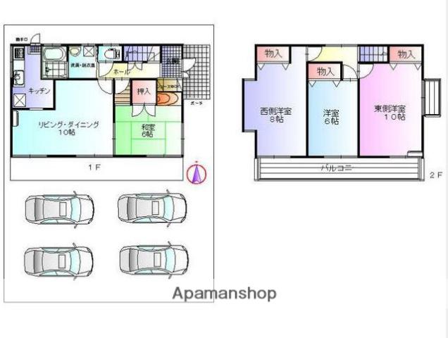 埼京線 南与野駅 バス乗車時間:12分 埼玉大学バス停で下車 徒歩3分 2階建 築47年(4LDK)の間取り写真