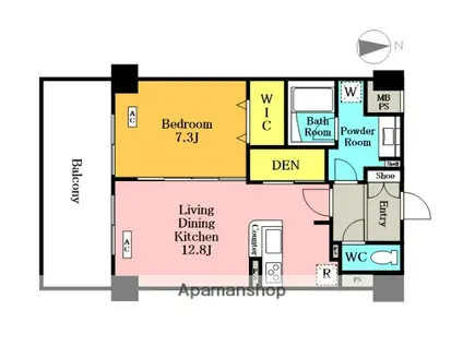 フィルージュ浦和常盤(1LDK/2階)の間取り写真
