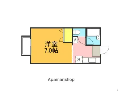 れらはるせ(1K/1階)の間取り写真