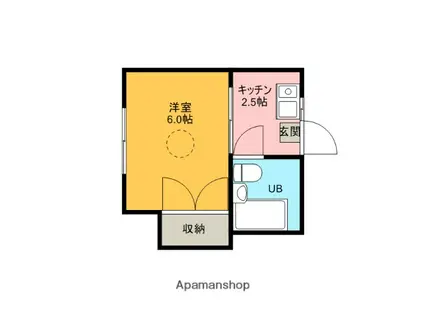 マルタハイツ(1K/2階)の間取り写真