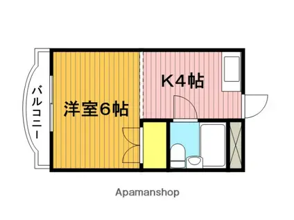 パールシティ浦和常盤台(1K/1階)の間取り写真