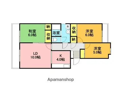 パーセル武創1(3LDK/3階)の間取り写真