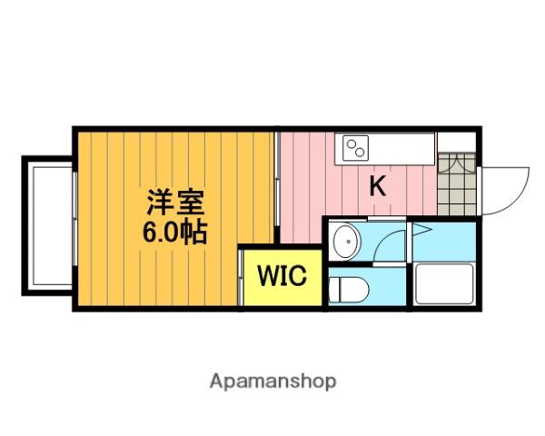 メゾンローゼⅠ(1K/1階)の間取り写真