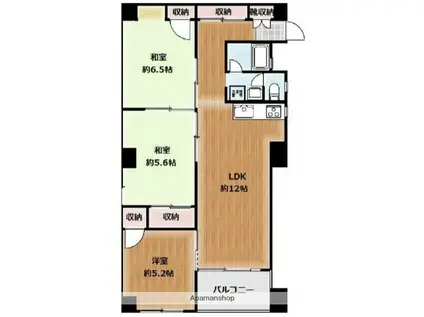 蕨スカイハイツ(3LDK/4階)の間取り写真