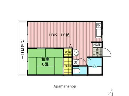 シティハイムそれいゆ(1LDK/2階)の間取り写真