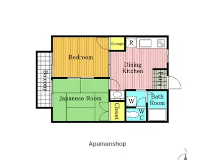 レジデンス北浦和(2DK/2階)の間取り写真