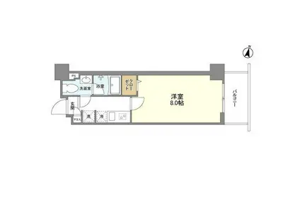 アルファコート蕨3(1K/8階)の間取り写真