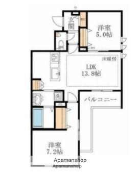 CORTESIA(2LDK/2階)の間取り写真