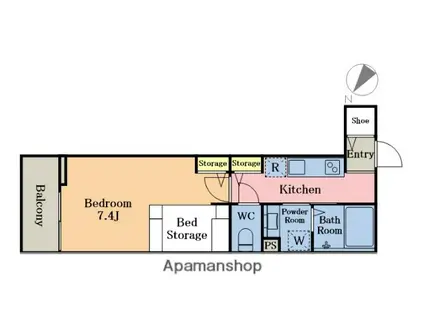 アクシーズ南浦和(1K/3階)の間取り写真