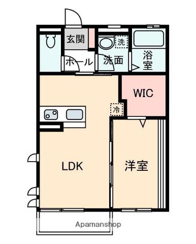 エトワール(1LDK/2階)の間取り写真