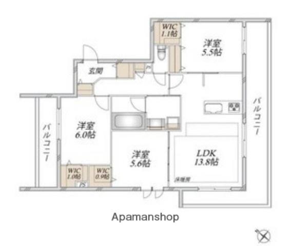 領家プライムコートⅡ(3LDK/2階)の間取り写真
